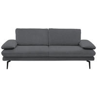3-SITZER-SOFA in Velours Silberfarben  - Beige/Silberfarben, Design, Textil/Metall (222/89/104cm) - Dieter Knoll