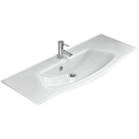 WASCHBECKEN 117/1,5/49,1 cm  - Weiß, Basics, Glas (117/1,5/49,1cm) - Sadena
