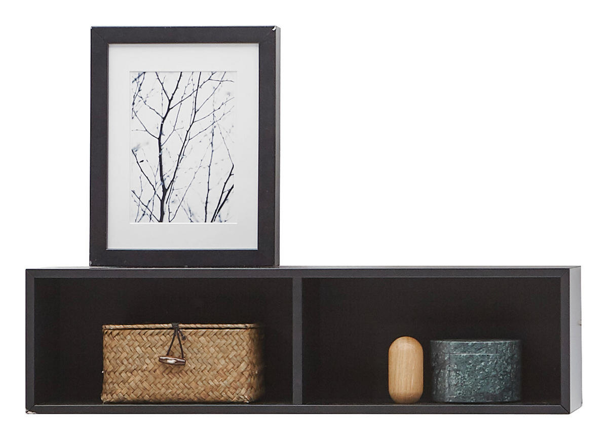 BADEZIMMERREGAL 60/16/15 cm  - Schwarz, Design, Holzwerkstoff (60/16/15cm) - Novel