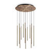 LED-HÄNGELEUCHTE 60/105/150 cm  - Messingfarben, Design, Metall (60/105/150cm) - Ideal Lux
