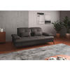 3-SITZER-SOFA Kombination Echtleder/Stoff Vliesstoff Mokka  - Schwarz/Mokka, KONVENTIONELL, Leder/Textil (212/90/122cm) - Sit & More