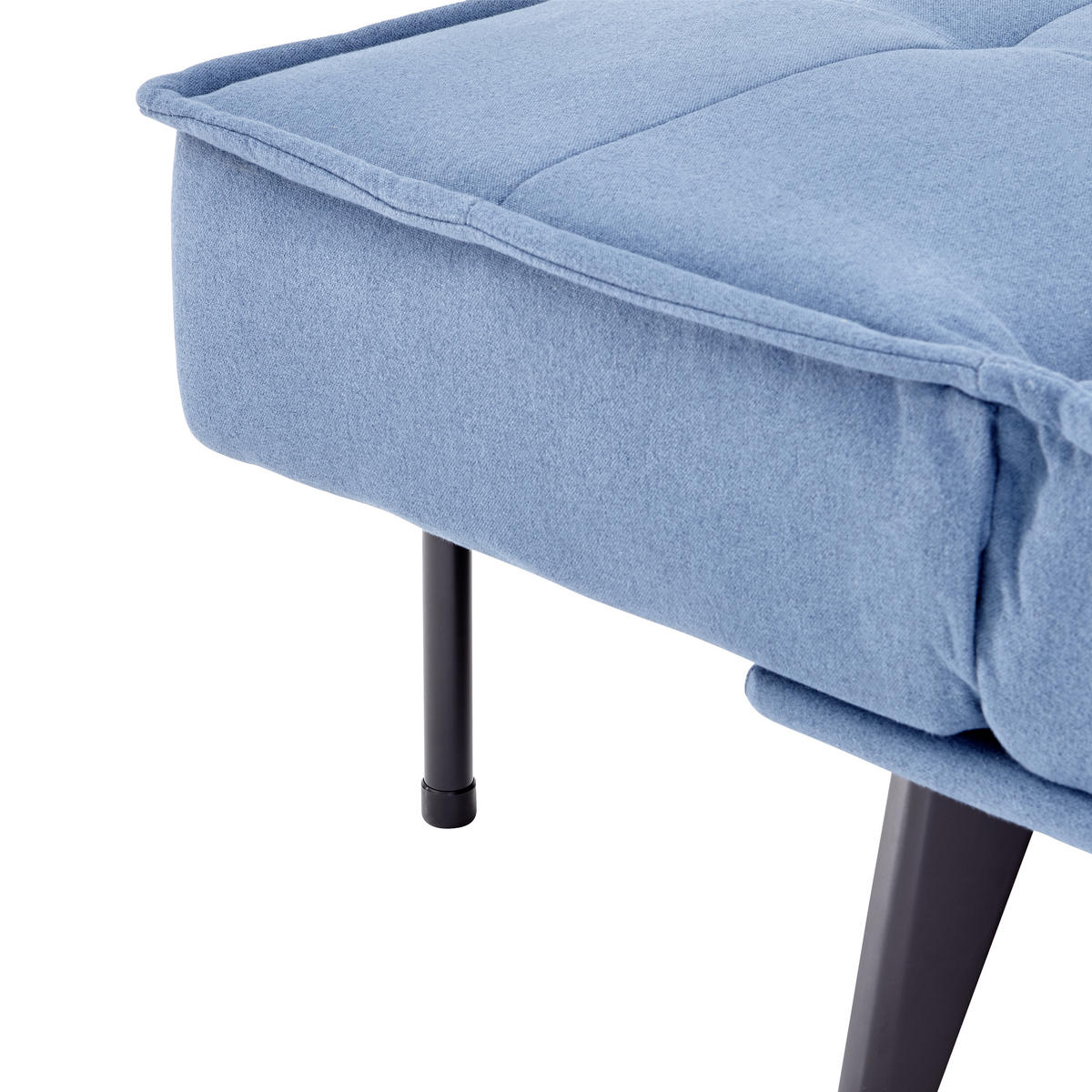 SCHLAFSOFA in Webstoff Petrol  - Petrol/Schwarz, Design, Holz/Textil (181/91/82cm) - Livetastic