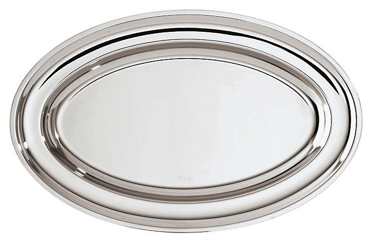 TANJIR ZA SERVIRANJE 37/24/4 cm - boja nerđajućeg čelika, Konvencionalno, metal (37/24/4cm) - Sambonet