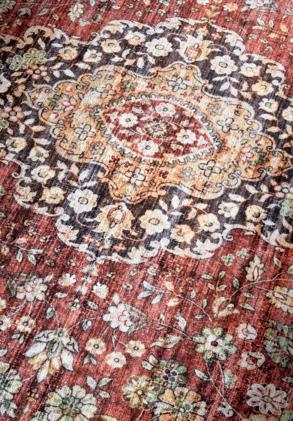 VINTAGE-TEPPICH 120/160/160 cm Asya Dunkelblau, Dunkelrot  - Dunkelblau/Dunkelrot, Design, Kunststoff/Textil (120/160/160cm) - Novel