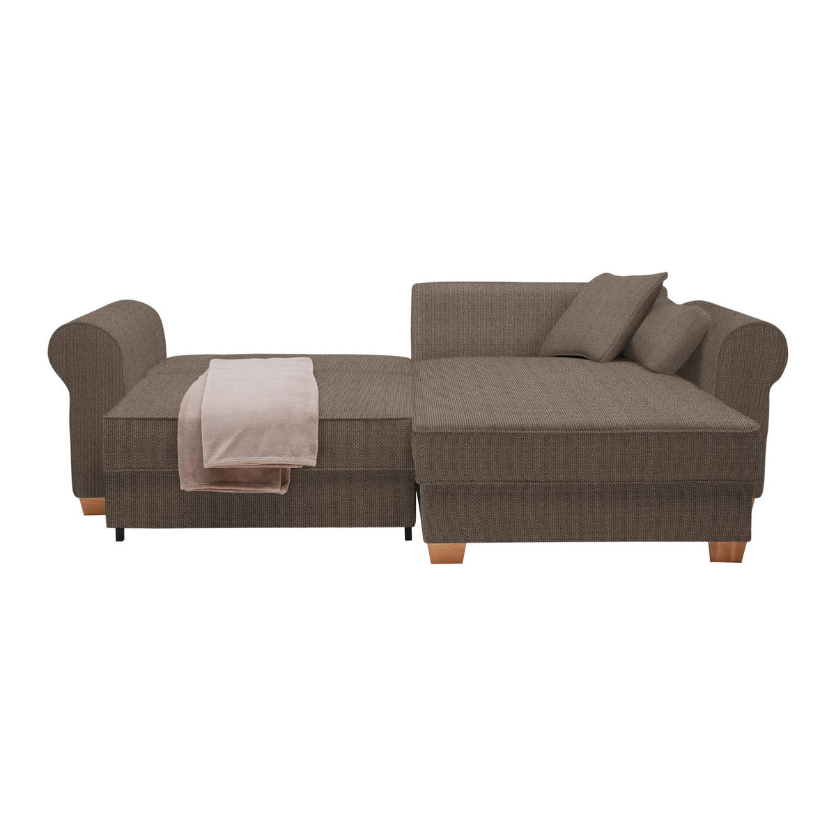HÖRNSOFFA i brun  - brun, Modern, trämaterial/trä (255/185cm) - MID.YOU