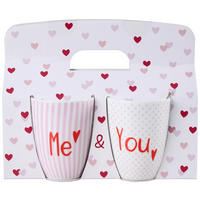 TASSE    - Rot/Rosa, KONVENTIONELL, Keramik (8/10,5cm)