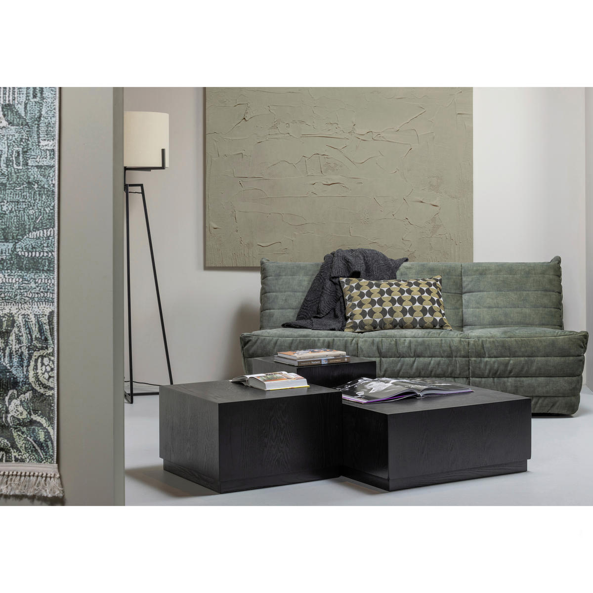 BEISTELLTISCHSET in Holzwerkstoff  - Schwarz, Design, Holzwerkstoff - Livetastic
