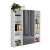 AKTENSCHRANK Weiß, Anthrazit Hochglanz  - Anthrazit Hochglanz/Weiß, MODERN, Holzwerkstoff (173/186/33cm) - MID.YOU