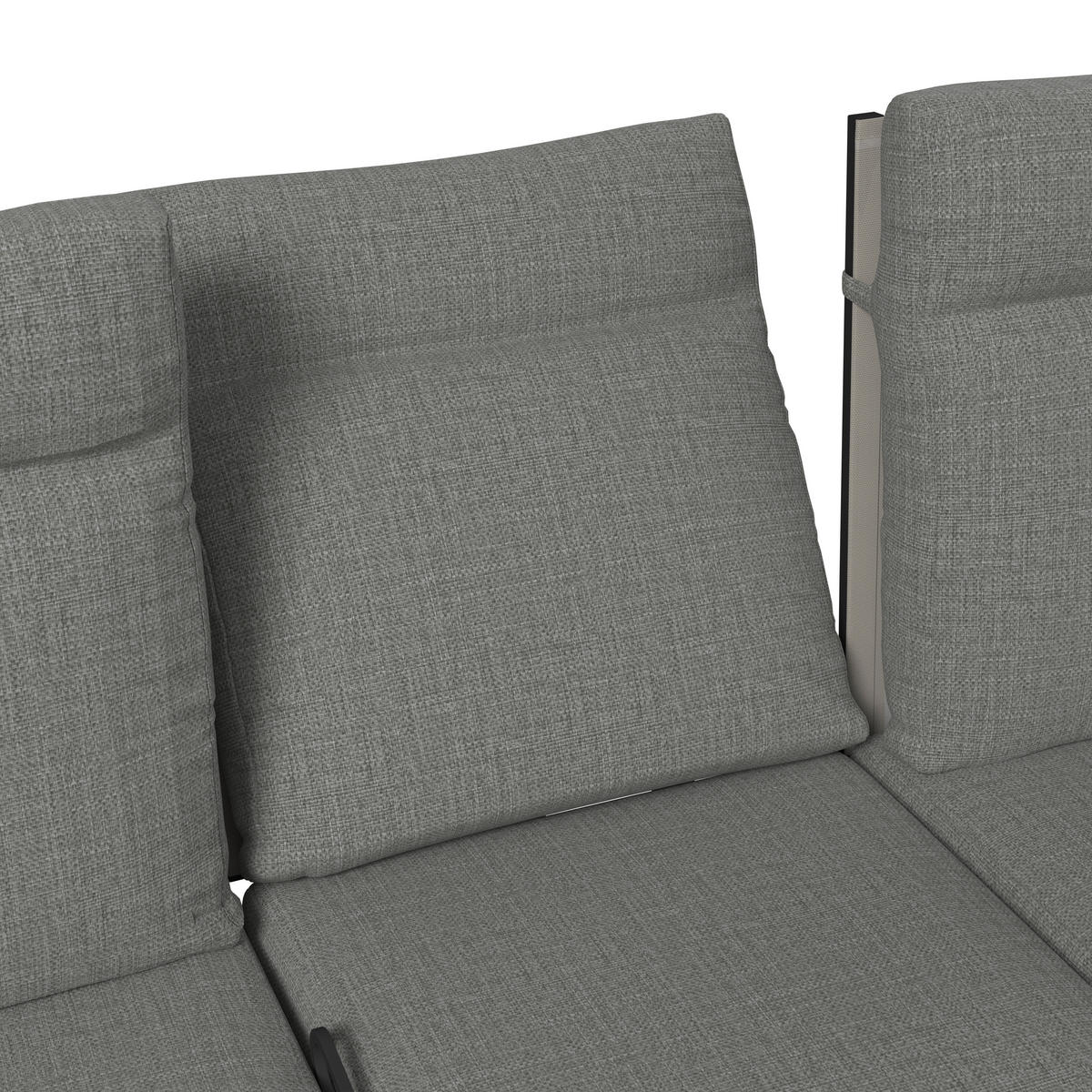 3-SITZER-BANK 196/97/87 cm  in Anthrazit, Grau  - Anthrazit/Grau, Design, Textil/Metall (196/97/87cm) - Amatio