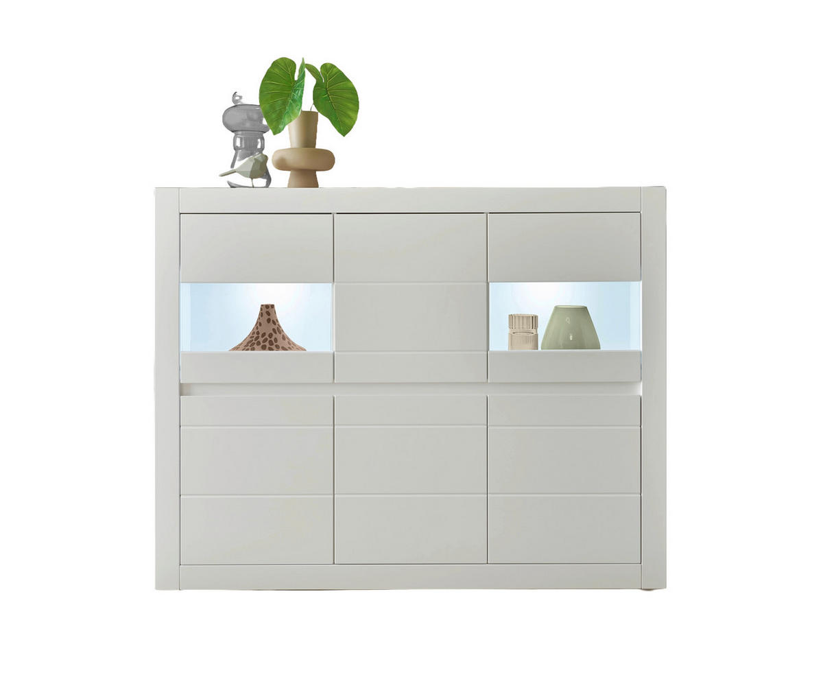 HIGHBOARD , 165/132/42 cm,  - Eichefarben/Silberfarben, Design, Holzwerkstoff/Kunststoff (165/132/42cm) - MID.YOU