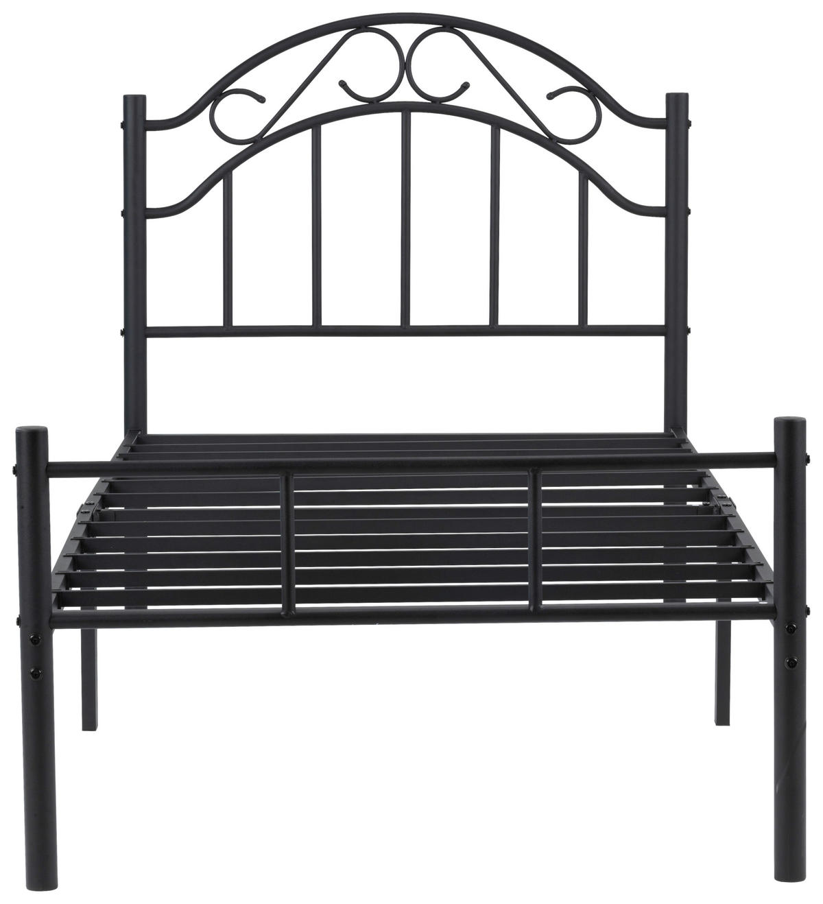 METALLBETT 90/200 cm  in Schwarz  - Schwarz, Basics, Metall (90/200cm) - Boxxx