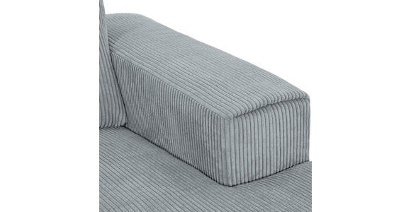 ECKSOFA  in Cord Hellgrau  285/170 cm  - Hellgrau/Schwarz, KONVENTIONELL, Textil/Metall (285/170cm) - Carryhome
