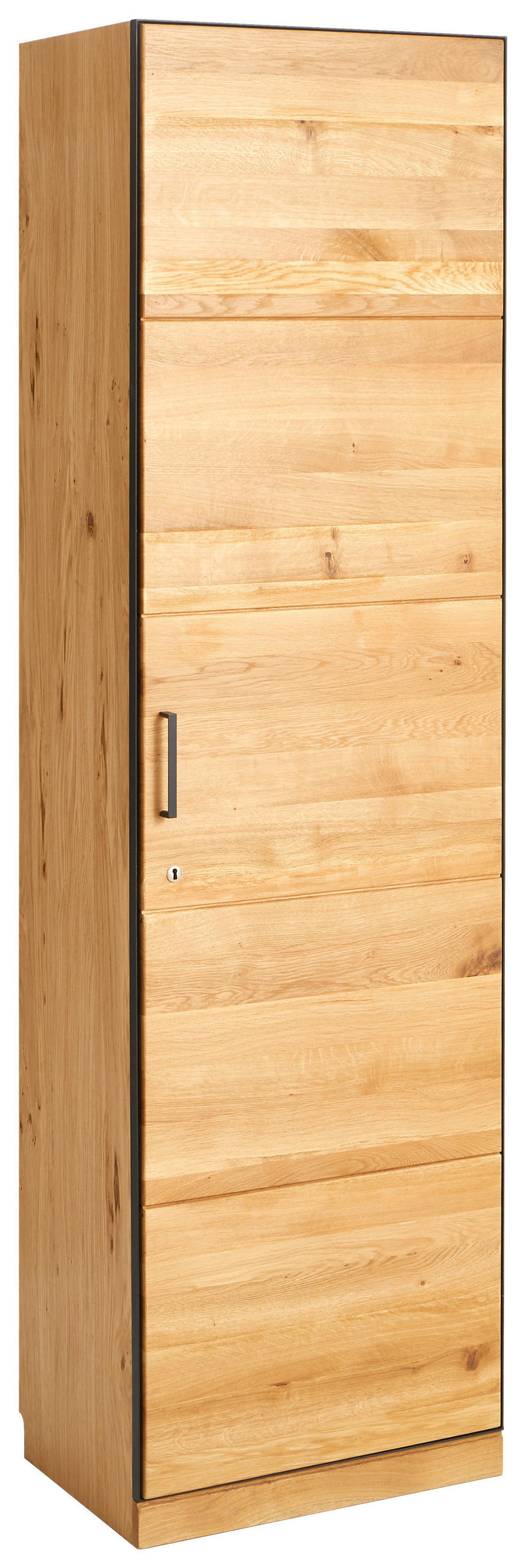 AKTENSCHRANK Asteiche teilmassiv Anthrazit, Eichefarben  - Eichefarben/Anthrazit, Natur, Holz/Holzwerkstoff (55/197/40cm) - Linea Natura
