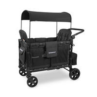 BOLLERWAGEN W4 Elite Quad Stroller Wagon Schwarz 73.66/124.46/137.16 cm  - Schwarz, LIFESTYLE, Textil/Metall (73.66/124.46/137.16cm) - WONDERFOLD