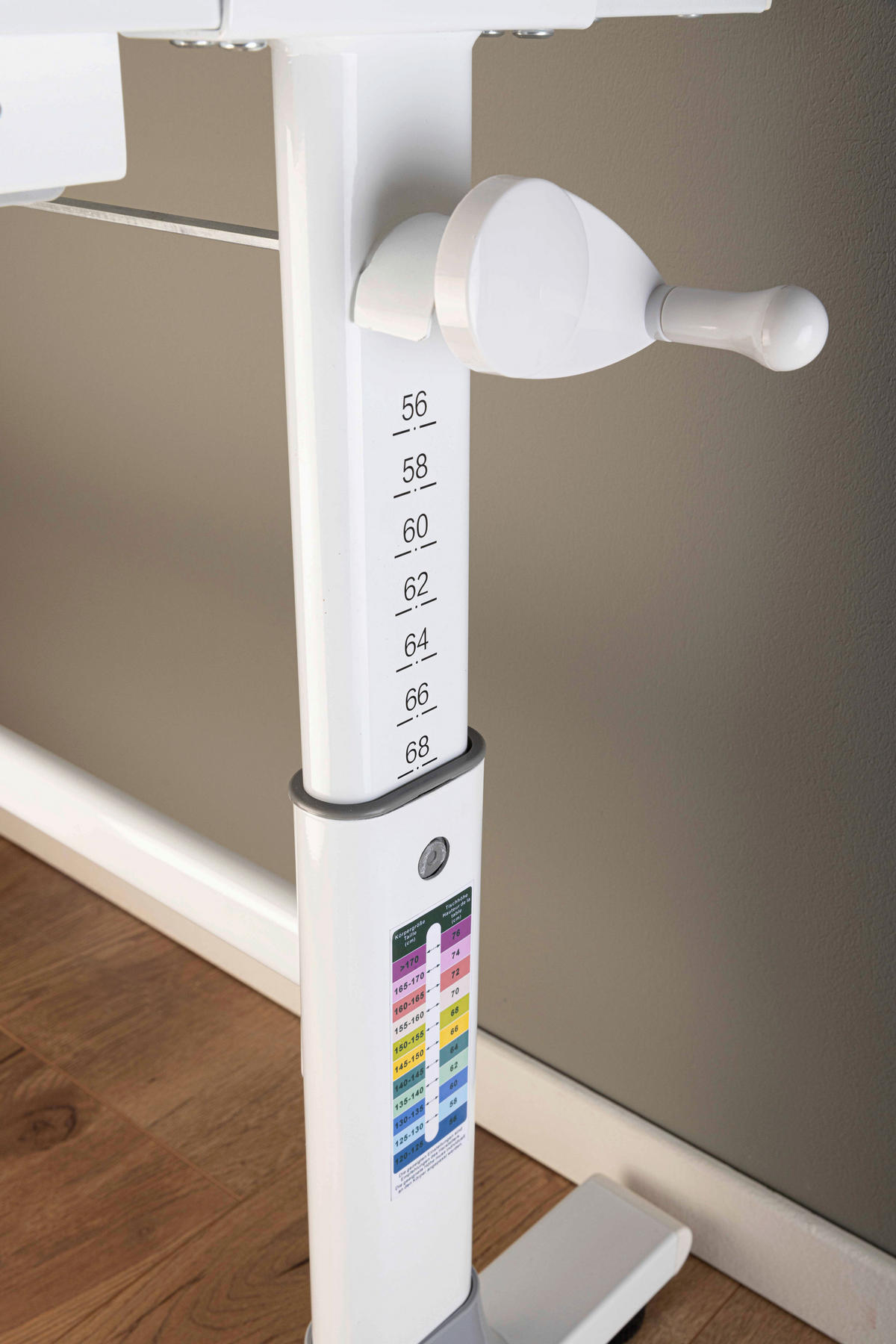 JUGENDSCHREIBTISCH 120/60/96-116 cm  in Weiss  - Weiss/Grau, Modern, Holzwerkstoff/Metall (120/60/96-116cm) - MID.YOU