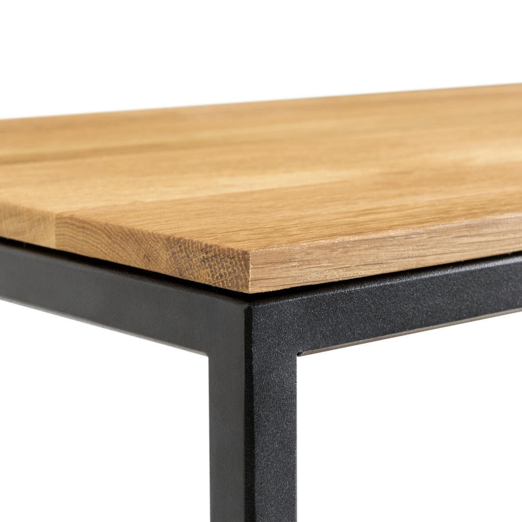 Thumbnail - Johann Jakob Couchtisch, Schwarz, Eiche, Holz, Metall, Eiche, massiv, quadratisch, eckig, 70x41.5x70 cm, Wohnzimmer, Woh...