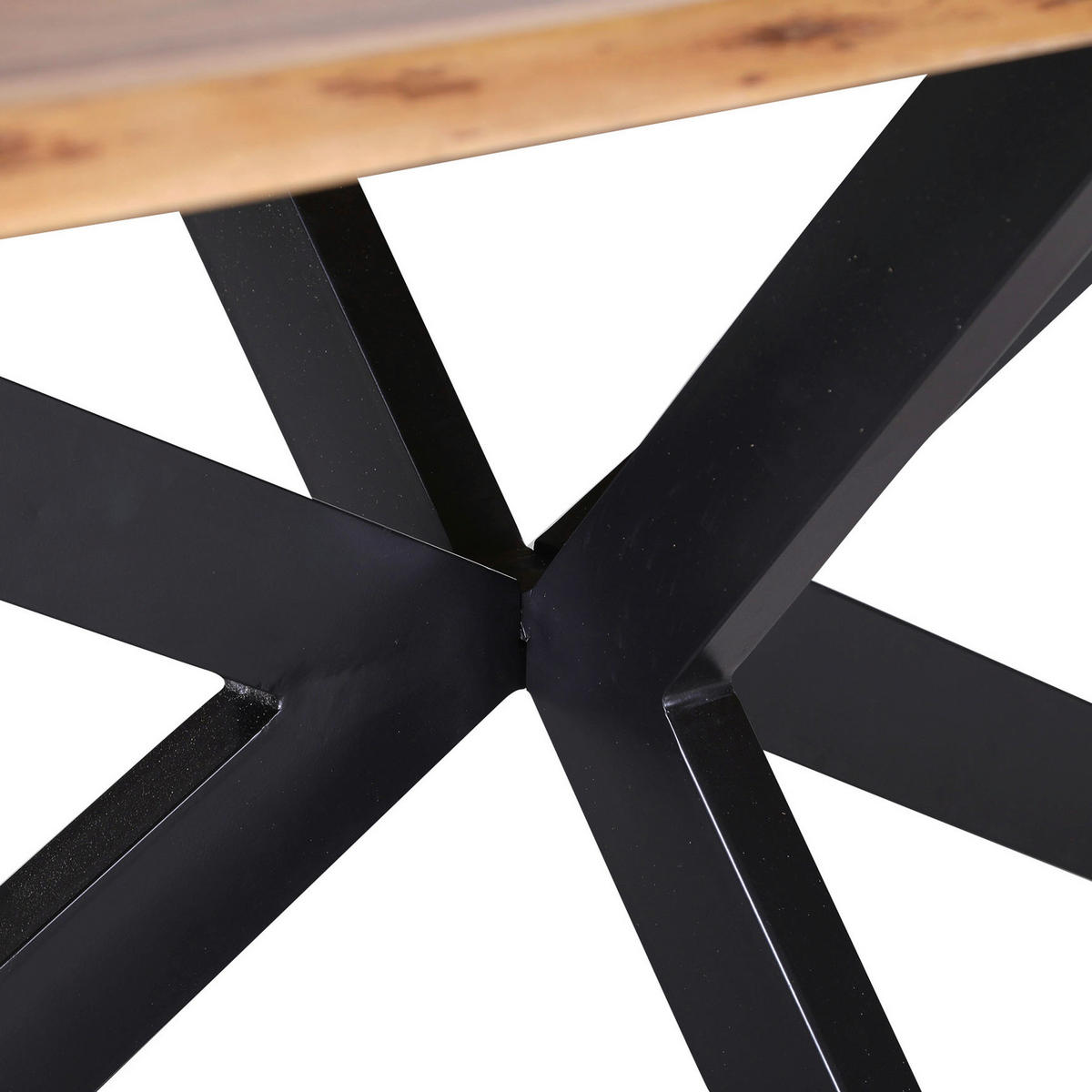 ESSTISCH in Holz 220/100/75 cm  - Schwarz/Naturfarben, MODERN, Holz/Metall (220/100/75cm) - Livetastic