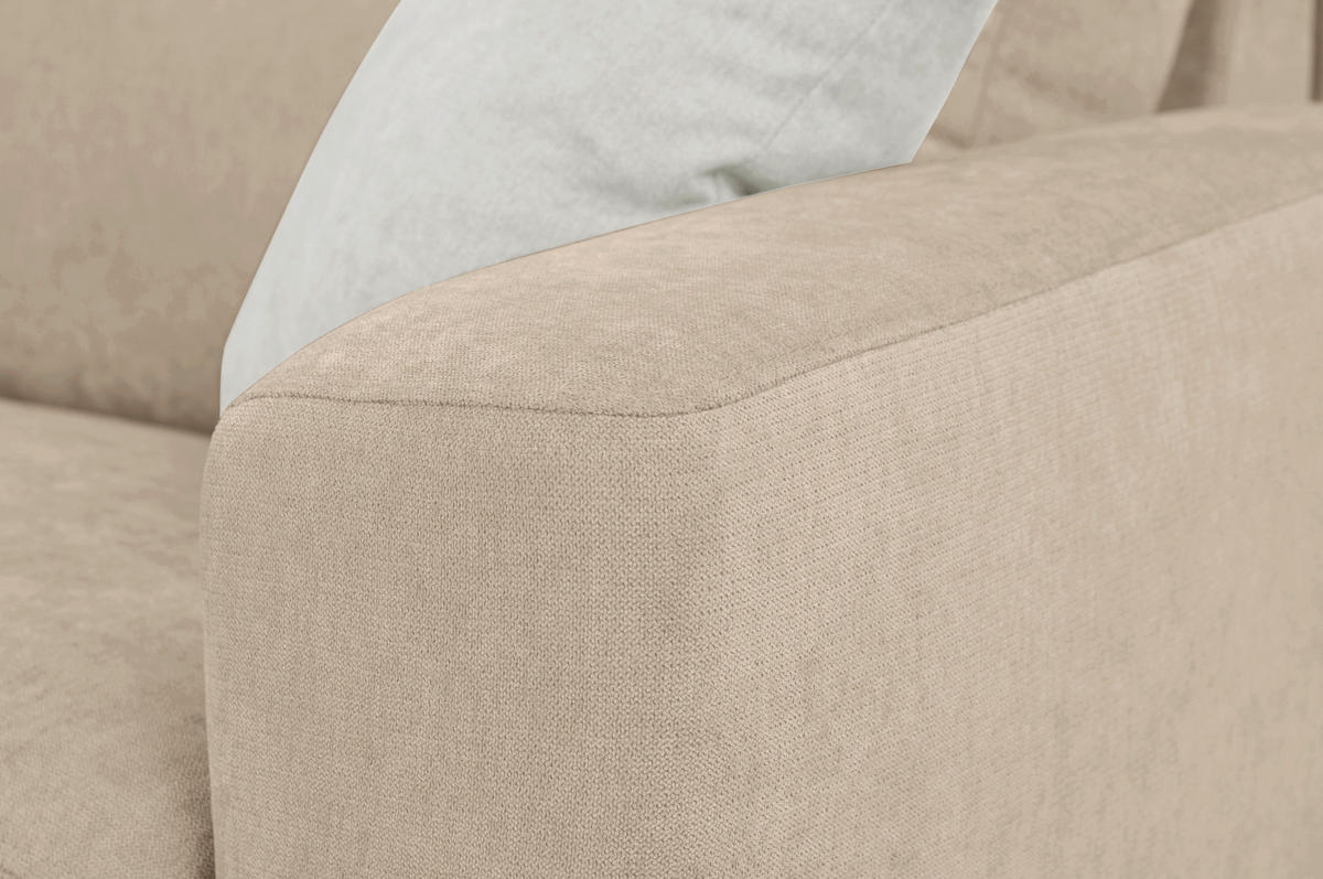 SCHLAFSOFA Mikrofaser Beige  - Beige/Creme, KONVENTIONELL, Kunststoff/Textil (186/101/101cm) - Carryhome