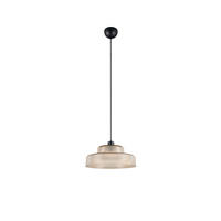 HÄNGELEUCHTE Abella 35/150 cm   - Bernsteinfarben/Schwarz, LIFESTYLE, Glas/Metall (35/150cm)