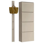 GARDEROBE 2-teilig  in 90/185/33 cm  - Taupe, Design, Glas/Holzwerkstoff (90/185/33cm) - Moderano