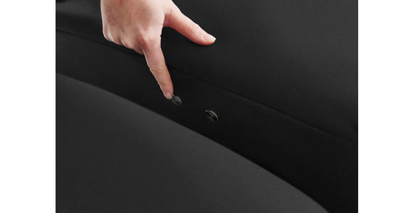 3-SITZER-SOFA Latina in Echtleder Schwarz   - Alufarben/Schwarz, Design, Leder/Metall (190/82/99cm) - Dieter Knoll