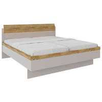 BETT 180/200 cm  Hellgrau, Eichefarben   - Eichefarben/Hellgrau, Modern, Holz/Holzwerkstoff (180/200cm) - Xora
