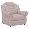 SESSEL in Lederlook Hellgrau  - Hellgrau/Schwarz, Konventionell, Kunststoff/Textil (104/102/101cm) - Livetastic