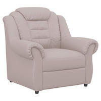 SESSEL in Lederlook Hellgrau  - Hellgrau/Schwarz, Konventionell, Kunststoff/Textil (104/102/101cm) - Livetastic