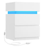 NACHTTISCH  - Weiß, Trend, Holzwerkstoff (40/55/35cm) - MID.YOU