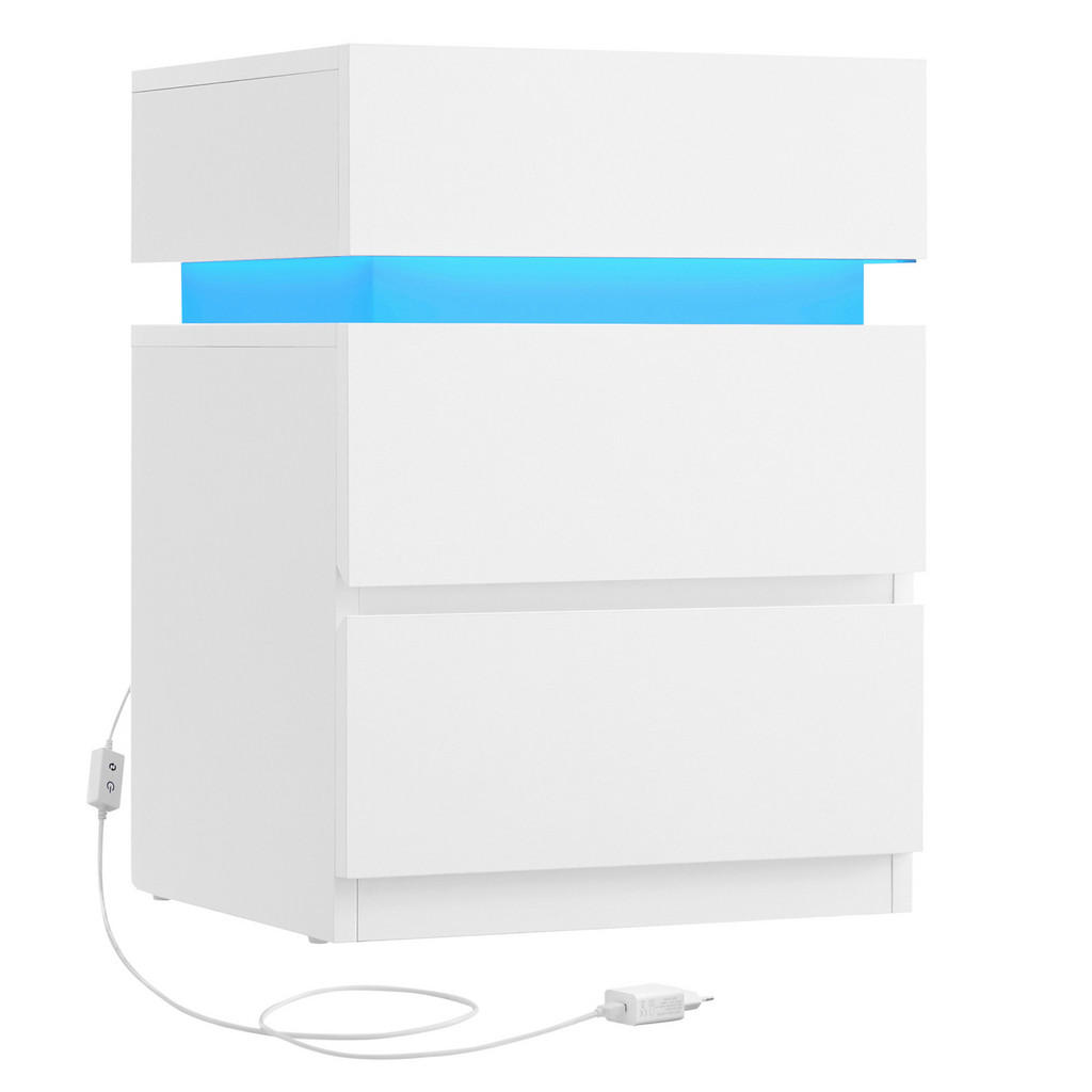 Nachttisch Weiß B: 40 Cm