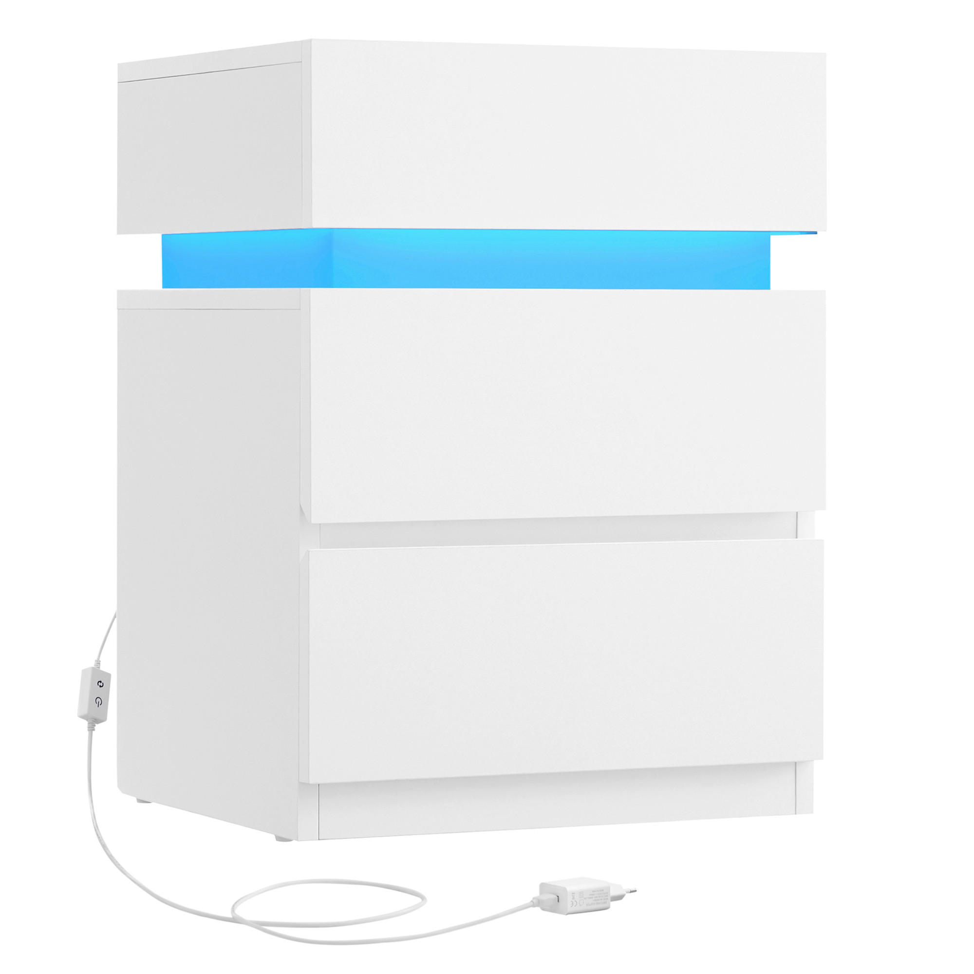 MID.YOU NOČNÍ STOLEK K POSTELI, bílá,