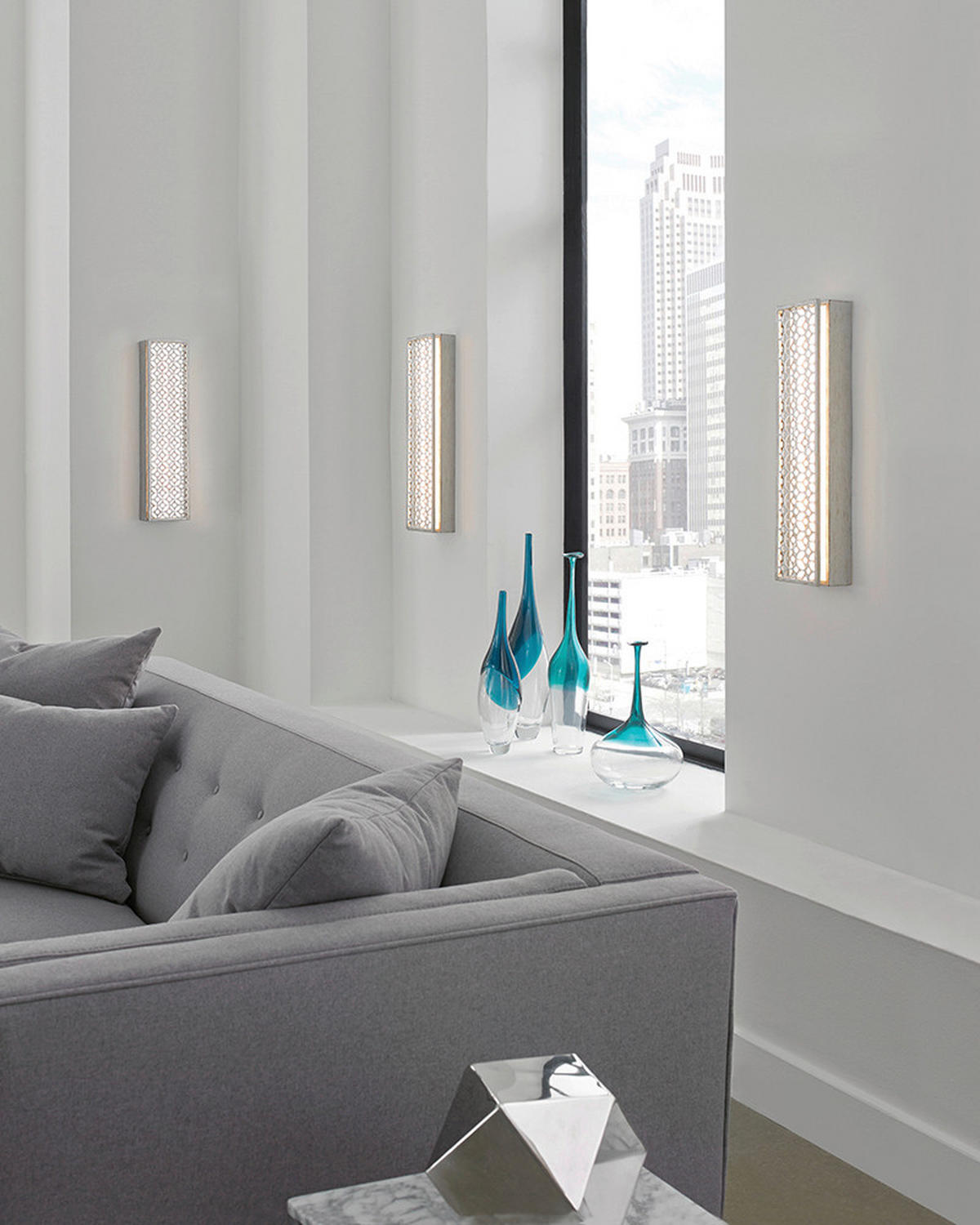 WANDLEUCHTE - Silberfarben, Konventionell, Metall (14.4/59.8/9.9cm) - Elstead Lighting