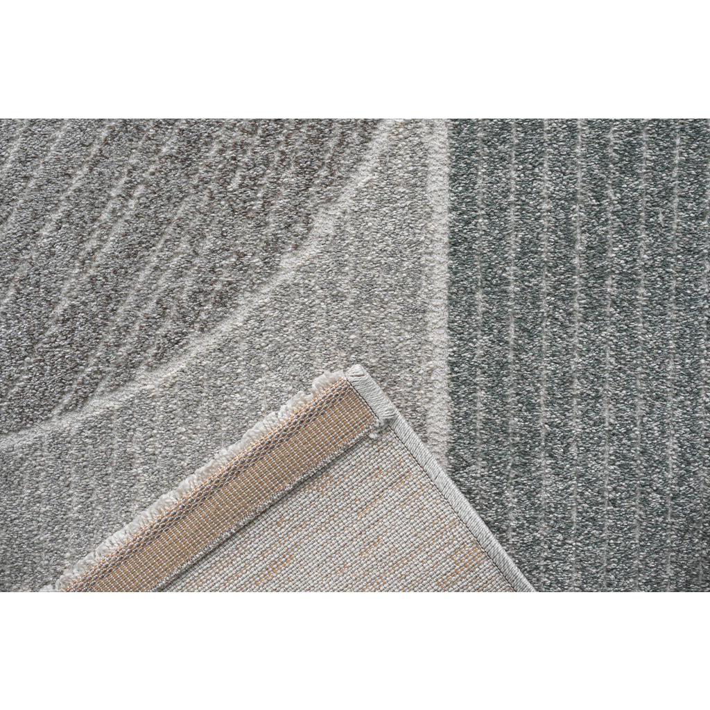 Thumbnail - Novel Webteppich Valencia, Grau, Petrol, Hellgrau, Textil, Abstraktes, rechteckig, 200x290 cm, Oeko-Tex® Standard 100, f...