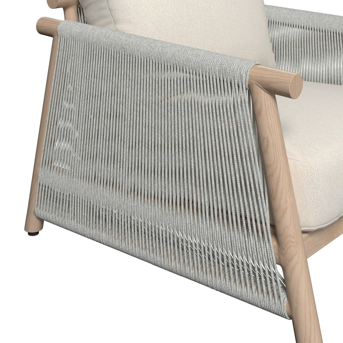 KERTI BÚTORSZETT 5 részes  - Pezsgő/fehér, Design, textil/fém - Amatio