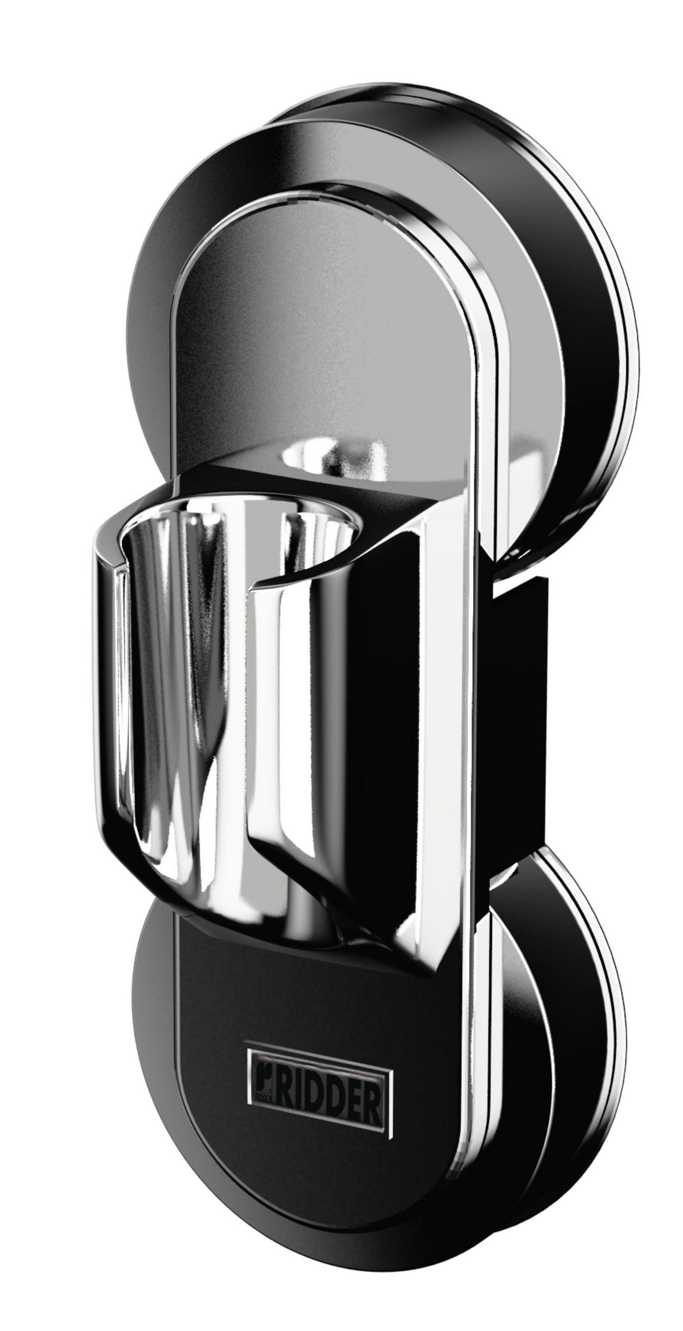 BRAUSEHALTERUNG   - Chromfarben, Basics, Kunststoff (6,5/14,6/5,2cm) - Sadena