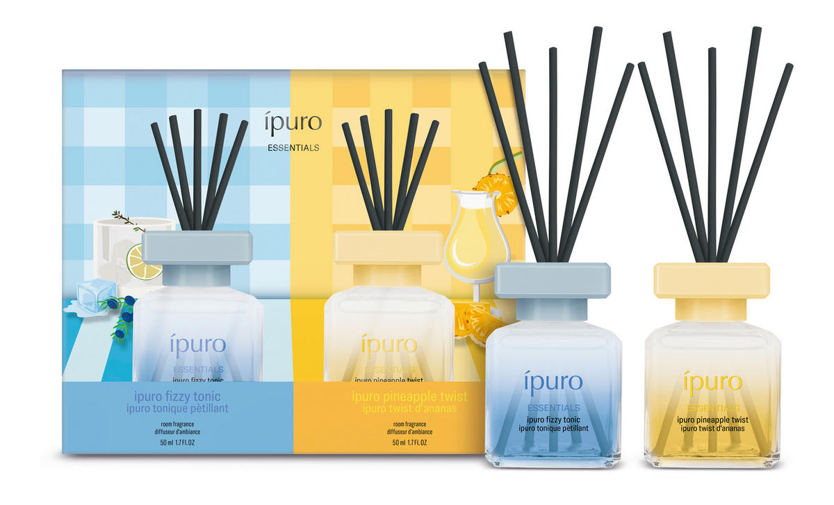 RAUMDUFT  - Hellblau, Basics, Glas - Ipuro