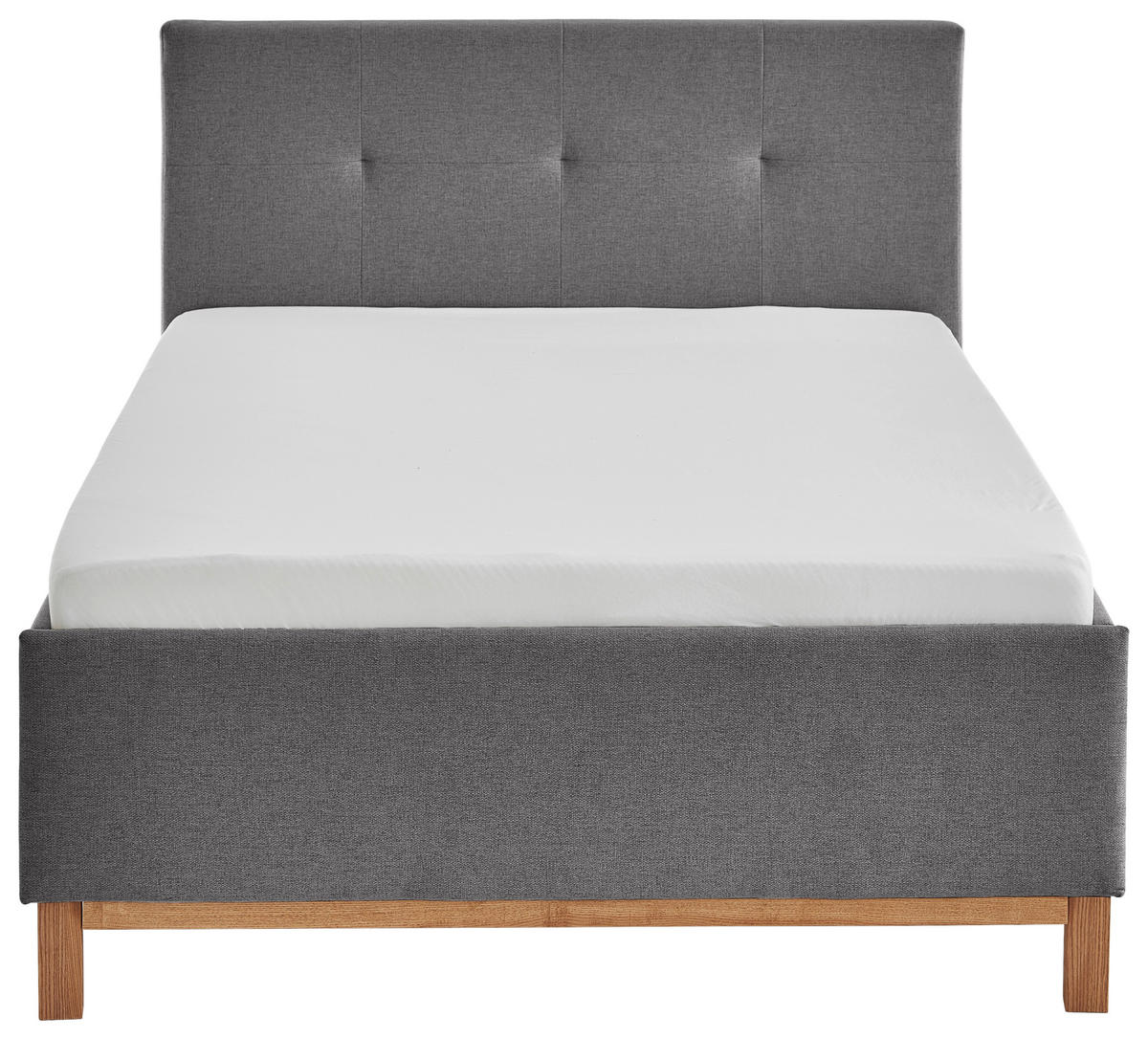 POLSTERBETT 140/200 cm  in Anthrazit  - Eichefarben/Anthrazit, MODERN, Holz/Textil (140/200cm) - Livetastic