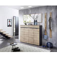 SCHUHSCHRANK 160/124/38 cm  - Schwarz/Graphitfarben, Design, Holzwerkstoff/Kunststoff (160/124/38cm) - Voleo