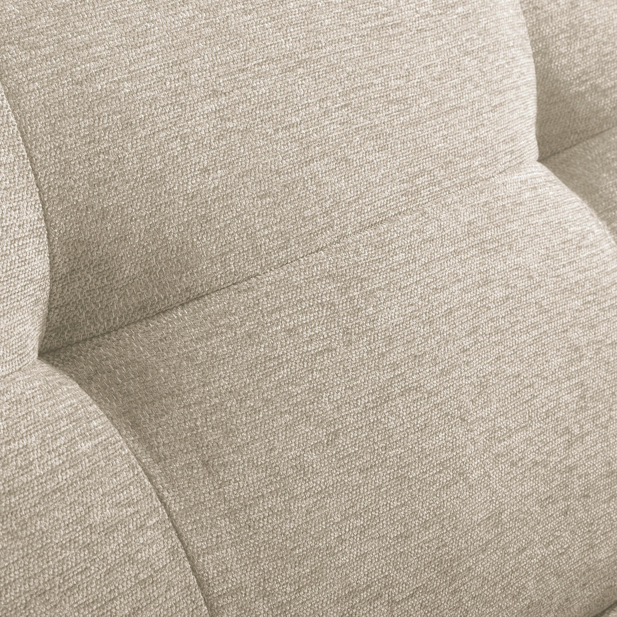 ECKSOFA AUSTIN Beige Flachgewebe Sitztiefenverstellung  - Beige/Schwarz, Design, Kunststoff/Textil (286/169cm) - Livetastic