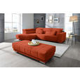 ECKSOFA in Mikrofaser Orange  - Chromfarben/Orange, Design, Textil/Metall (207/301cm) - Xora