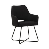 ŽIDLE S PODRUČKAMI, tkaná látka, černá - černá, Moderní, kov/textil (60/88/63,5cm) - MID.YOU