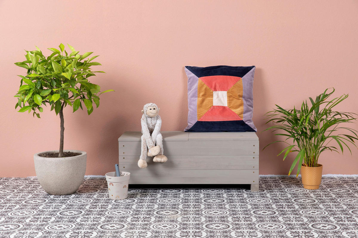 KINDERSITZBANK - Hellgrau, Basics, Holz (83/35/32cm) - MUDDY BUDDY