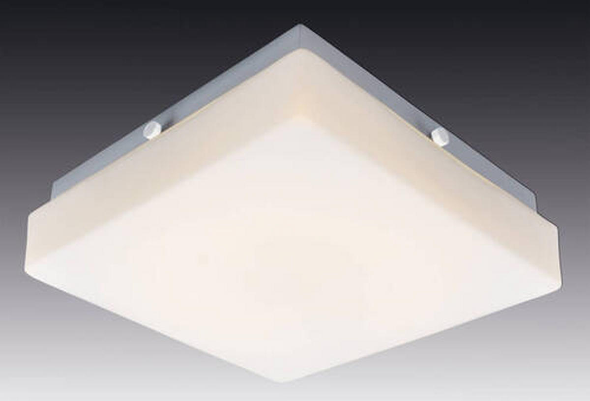 LED-DECKENLEUCHTE 25/25/8 cm   - Weiß, Basics, Glas/Metall (25/25/8cm) - Näve