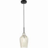 PENDELLEUCHTE Stintino 18/200 cm   - Champagner/Schwarz, Design, Glas/Metall (18/200cm) - Fabas Luce