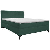 BOXBETT 160/200 cm  in Waldgrün  - Waldgrün/Schwarz, Design, Holz/Holzwerkstoff (160/200cm) - Xora