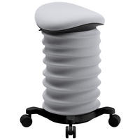 BÜROHOCKER 37,5/58-70/36 cm  - Grauweiß/Schwarz, Design, Kunststoff/Textil (37,5/58-70/36cm) - Topstar