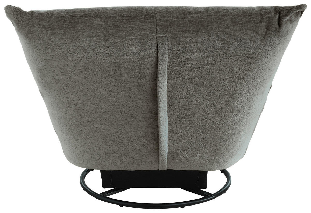 RELAXSESSEL Bouclé    - Anthrazit/Schwarz, Design, Textil/Metall (100/78/96cm) - Livetastic