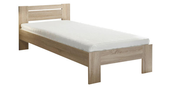 BETT 90/200 cm in Sonoma Eiche - Sonoma Eiche, KONVENTIONELL, Holzwerkstoff (90/200cm) - Carryhome