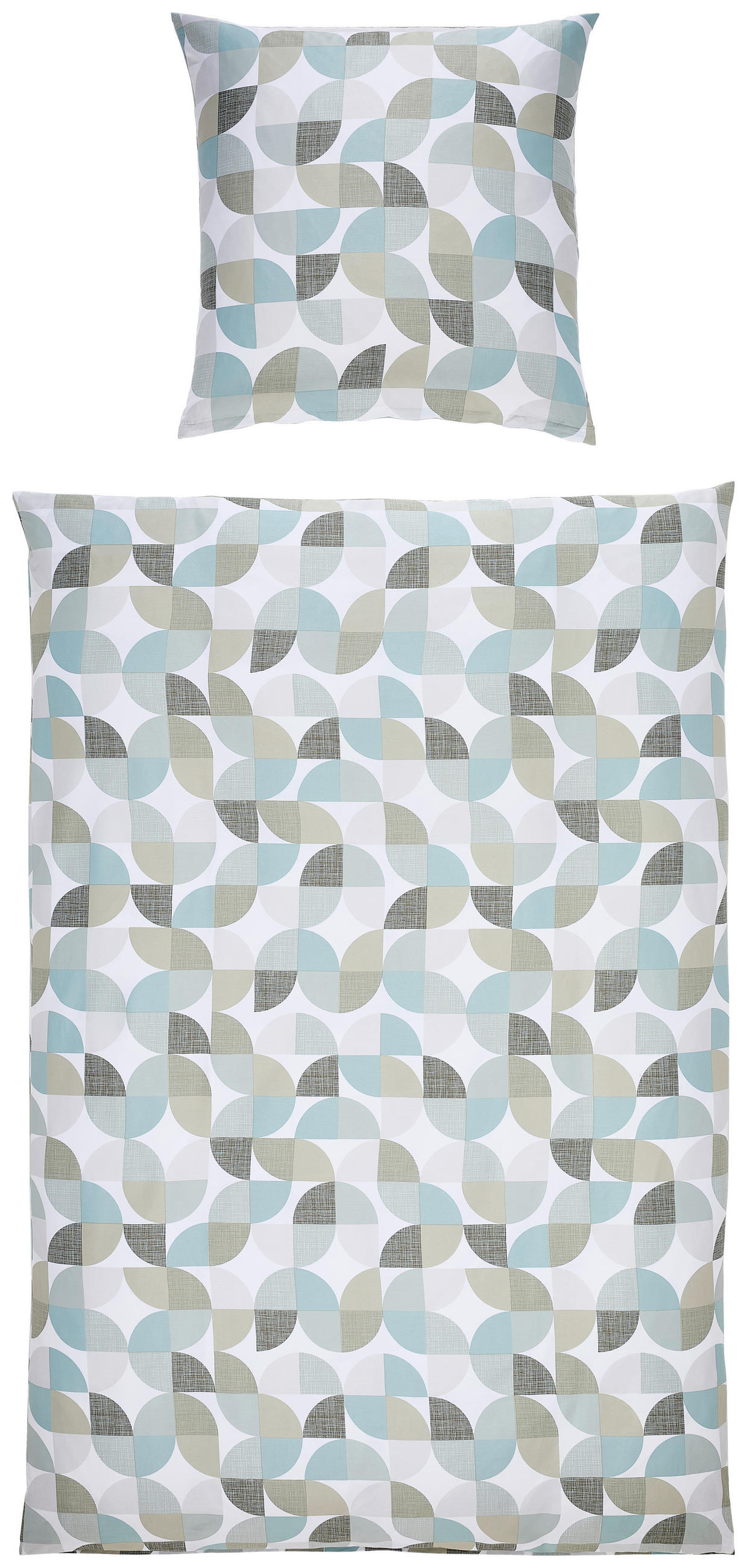 BETTWÄSCHE Makosatin 135/200 cm  - Hellgrün, Design, Textil (135/200cm) - Janine