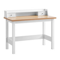 SCHREIBTISCH 106/53/90 cm Weiss  - Weiss/Silberfarben, Design, Holz/Holzwerkstoff (106/53/90cm) - Livetastic